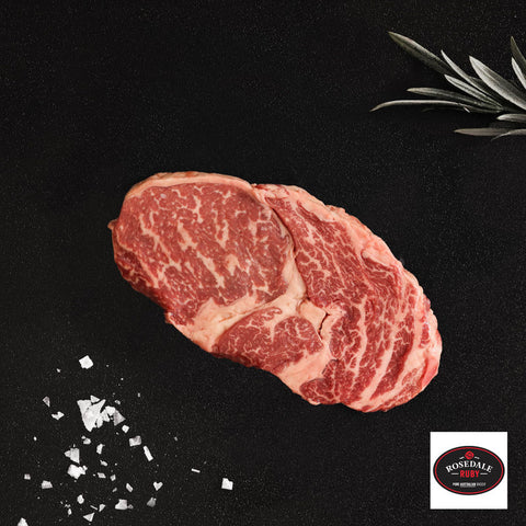 CHILLED AU BEEF GRAIN FED RIBEYE/RUBY ROSEDALE (#111559)