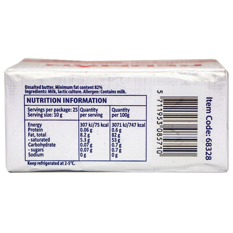 UNSALTED LACTIC BUTTER 250G (#68328)