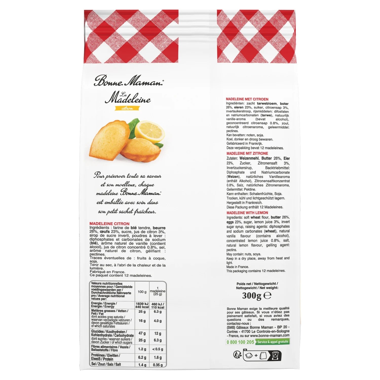 BISCUIT MADELEINE LEMON 300G (