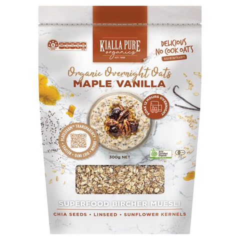 ORGANIC MAPLE VANILLA OVERNIGHT OATS 300G (#109244)