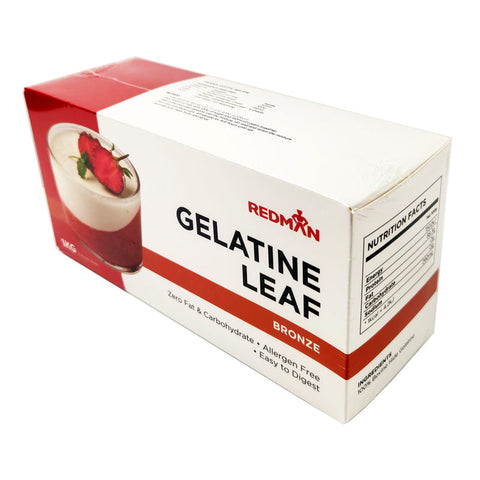 BOVINE GELATINE LEAF BRONZE 1KG/REDMAN (CARX25BOXX1KG) (#111475)