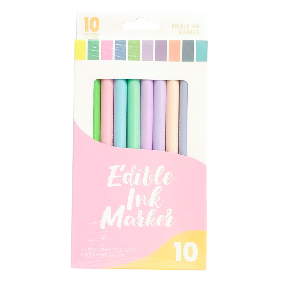 MARKER INK PASTEL COLOR EDIBLE DBL SIDED 10PC/BOX (