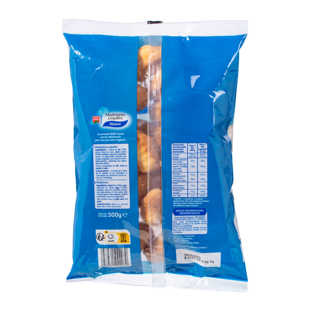 BISCUIT MADELEINE SHELL SHAPE 500G (