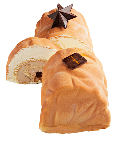 DESSERTS-LOG CAKE VANILLA CHESTNUT CAKE 550G ERHARD (#128263)