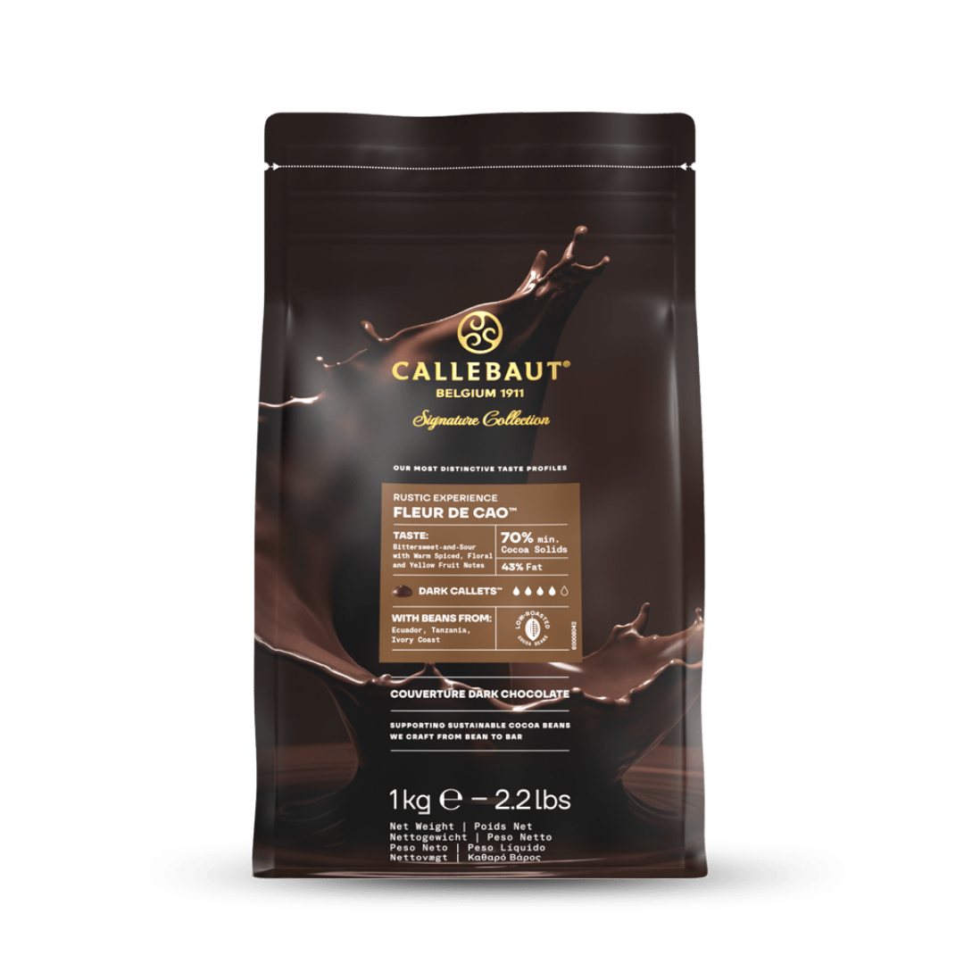 CHOC DARK RUSTIC FLEUR DE CAO 70% 1KG / CALLEBAUT CHDO1BOFCA (