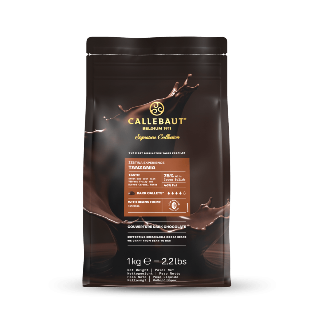 CHOC DARK ZESTINA TANZANIA 75% 1KG / CALLEBAUT CHD-P1ZETAN (