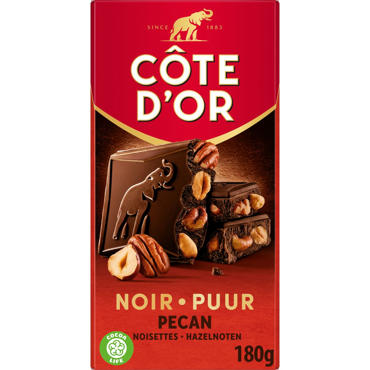 MILK CHOCOLA PECAN HAZELNUT 180G (