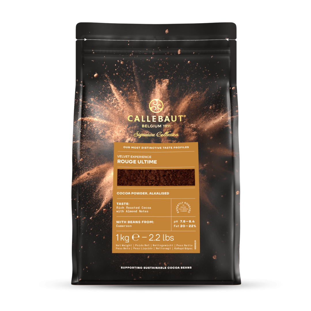 CHOC PWD VELVET ROUGE ULTIME 20-22% 1KG / CALLEBAUT 20VERUL (