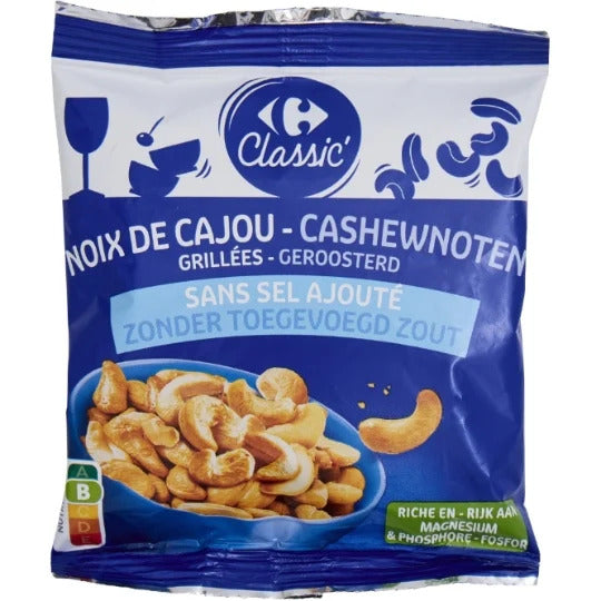UNSALTED ROASTED CASHEW NUTS 125G (