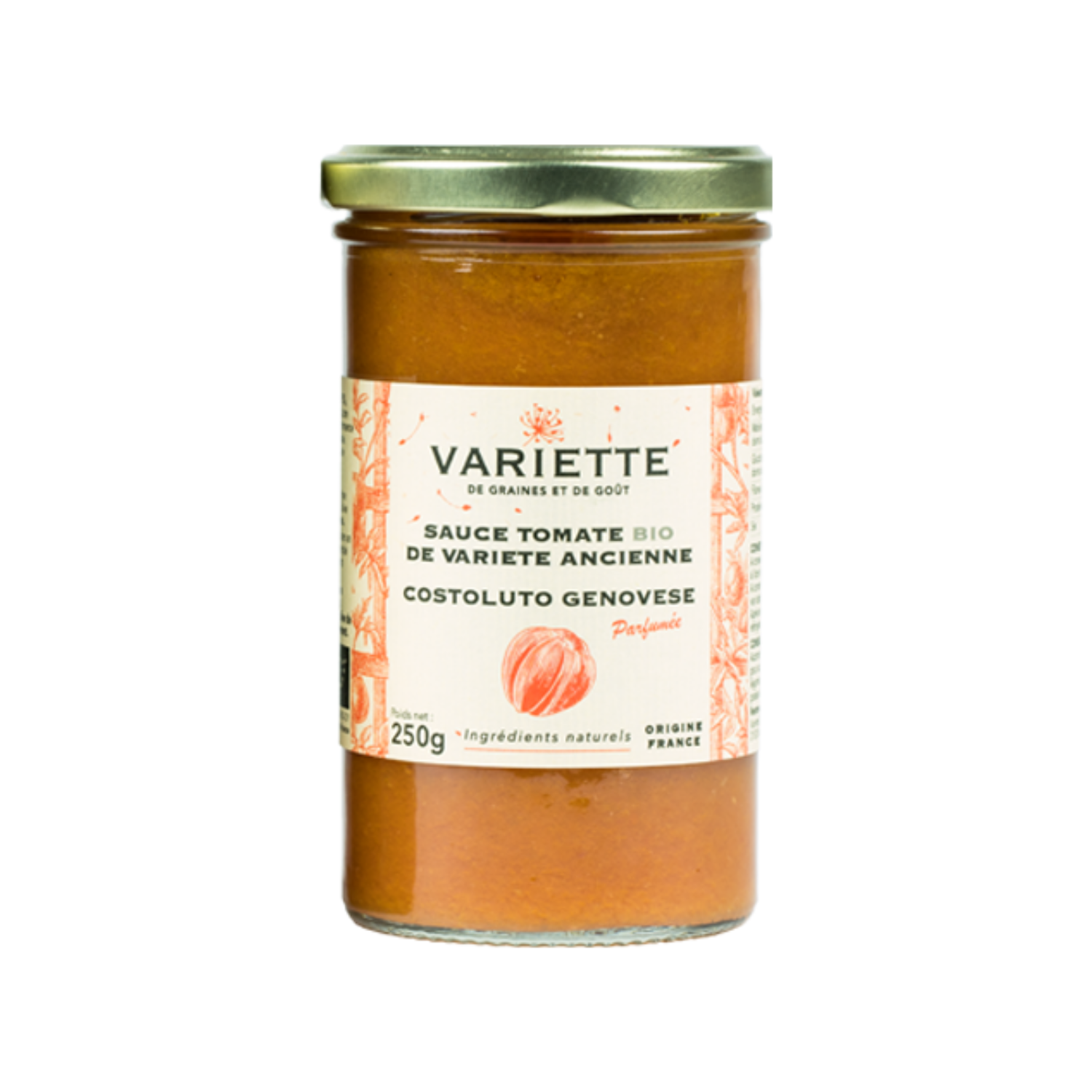 ORGANIC RED COSTOLUTO GENOVESE TOMATO SAUCE 250G (