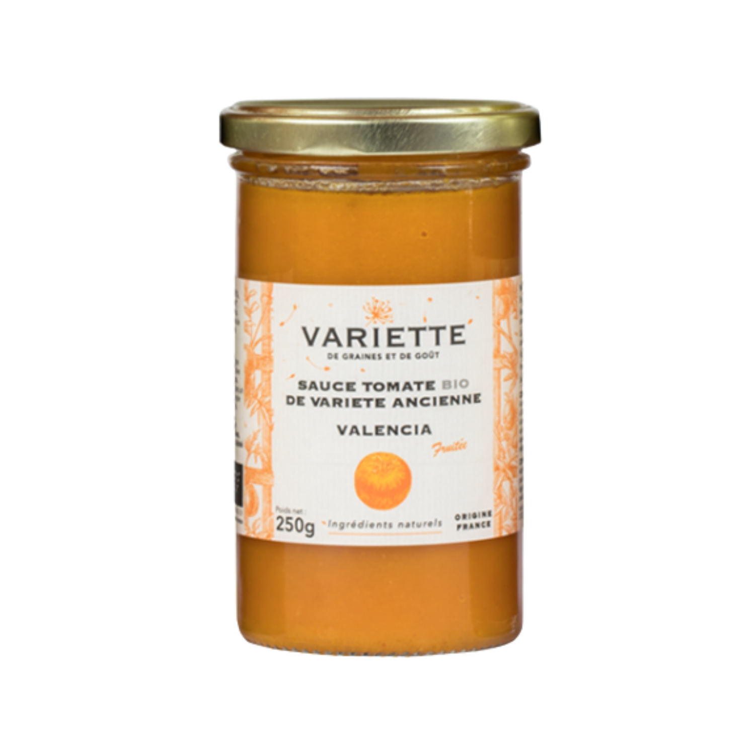 ORGANIC ORANGE VALENCIA TOMATO SAUCE 250G (