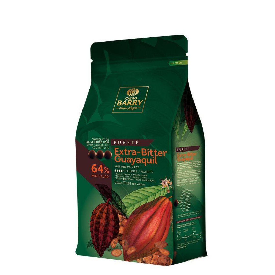 CHOC COUV DARK GUAYAQUIL 64% 5KG / CACAO BARRY CHD-P64EBPU (
