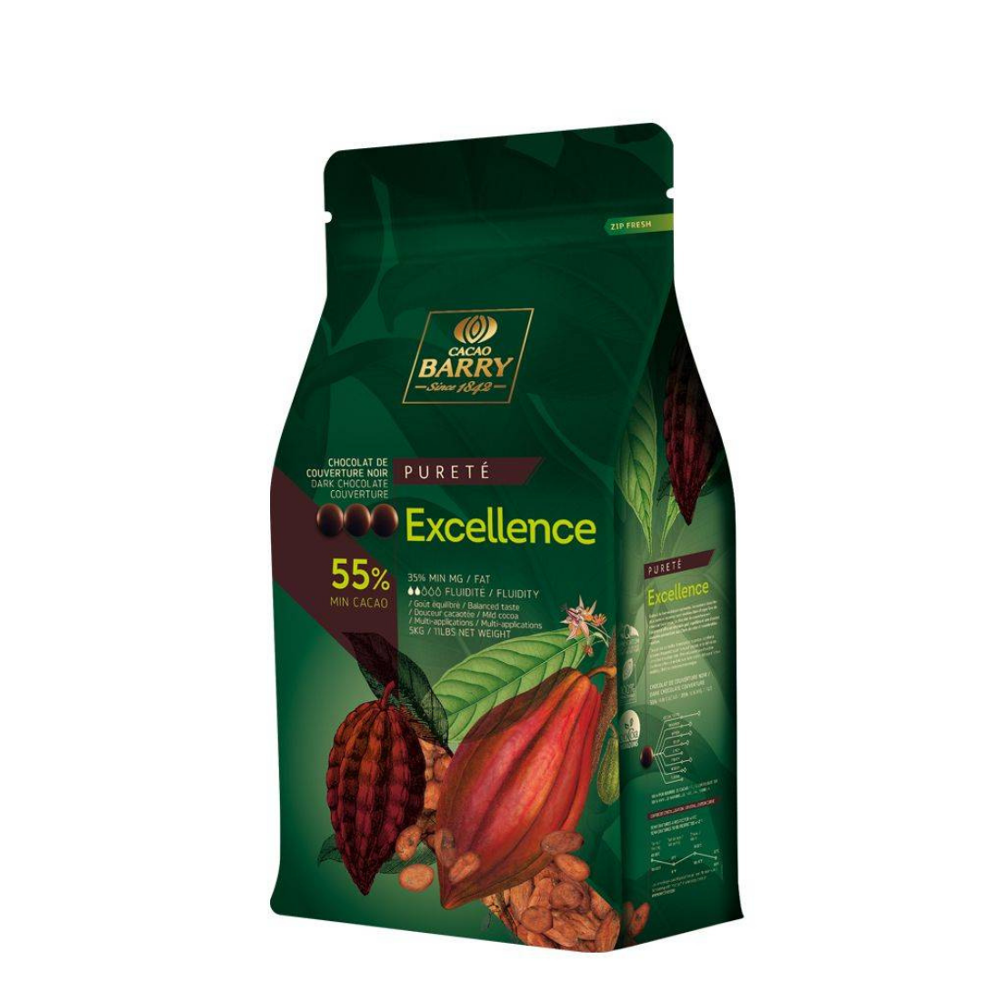 CHOC COUV DARK EXCELLENCE 55% 5KG / CACAO BARRY CHD-R55EXEL (