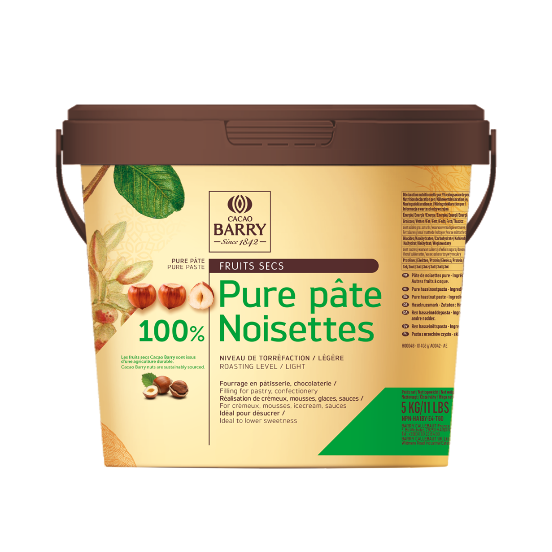 PURE 100% HAZELNUT PASTE 5KG / CACAO BARRY NPN-HA1BY-E4-T60 (
