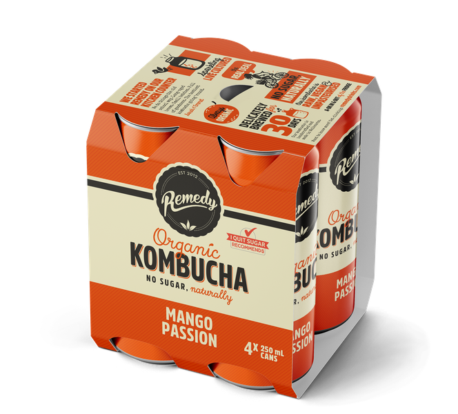 MANGO PASSION KOMBUCHA 250ML (
