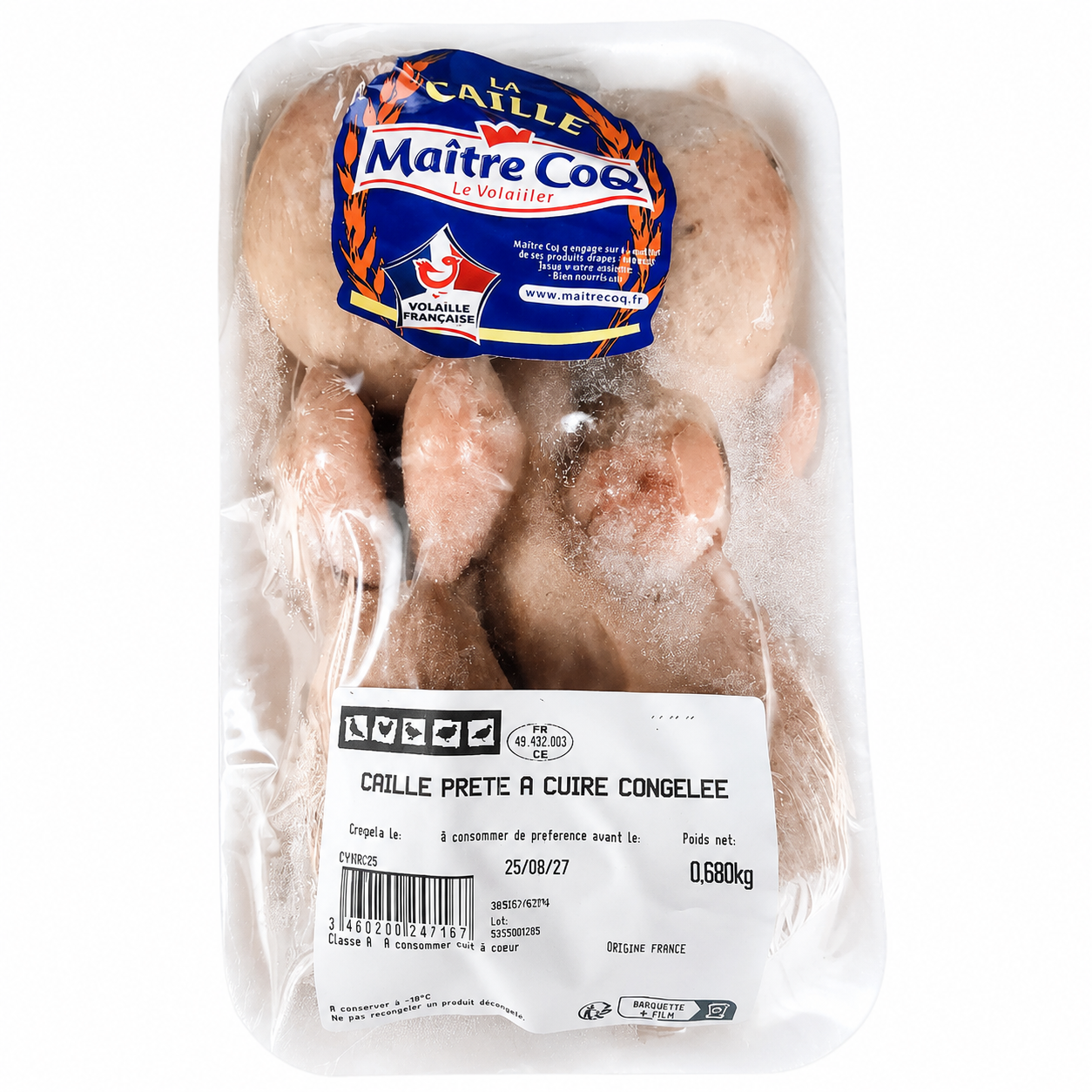 FZ OVEN READY QUAIL 680G (