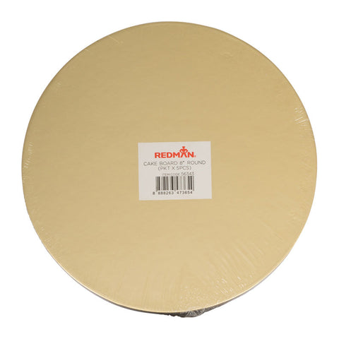 KHUÔN BÁNH 8" TRÒN/VÀNG 5 CHIẾC (#56343)