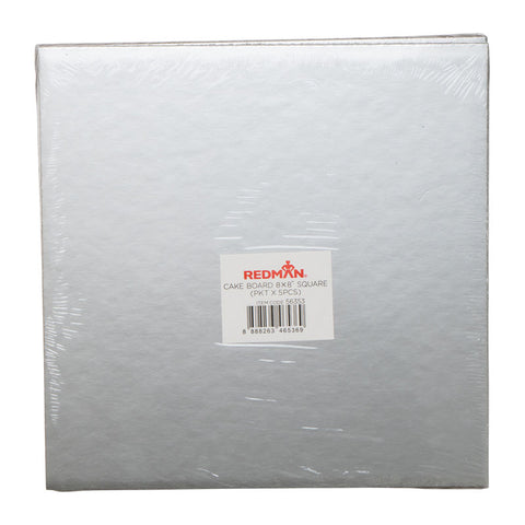 BÁNH KẸO 8" VUÔNG/BẠC 5 CHIẾC (#56353)