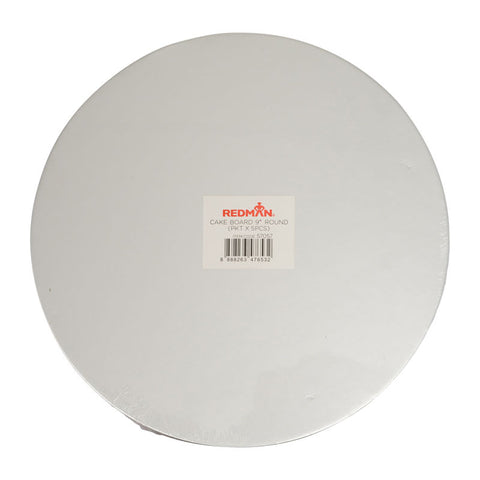 BÁNH CAKEBOARD 9" TRÒN BẠC 5 CHIẾC (#57057)