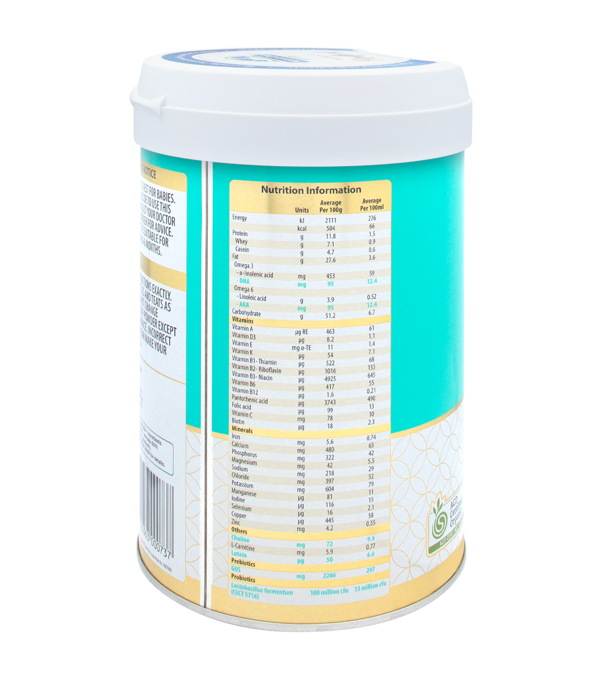 ORGANIC NEWBORN FORMULA STEP 1 900G (0-6 MONTHS) (