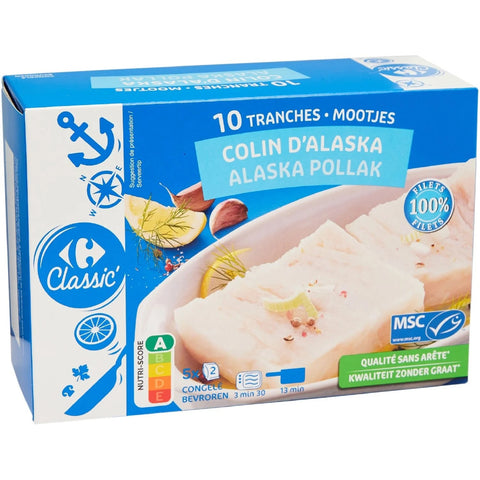 TRANCHES DE FILETS DE COLIN D'ALASKA
